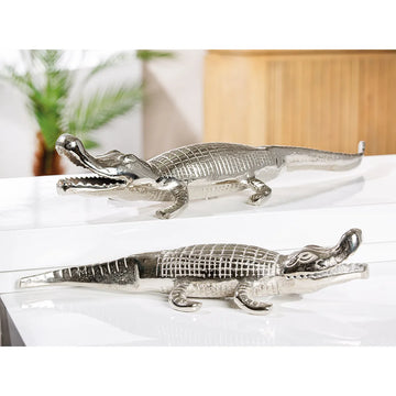Figur – Krokodil Design, Schuppen Struktur, Antik Finish - Spike | Gilde