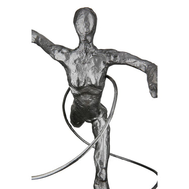Skulptur – Akrobatische Pose, Spiral Element, Mangoholz Sockel, 30cm Höhe - Körpergefühl | Gilde