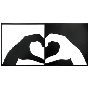 Wandrelief – Herz Motiv, Hände Silhouette, Zweiteiliges Design - Heart | Gilde