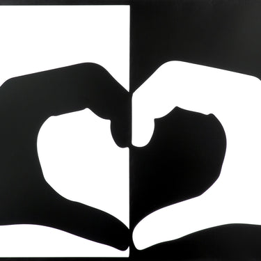 Wandrelief – Herz Motiv, Hände Silhouette, Zweiteiliges Design - Heart | Gilde