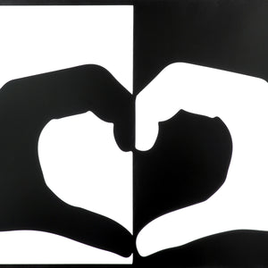 Wandrelief – Herz Motiv, Hände Silhouette, Zweiteiliges Design - Heart | Gilde