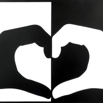 Wandrelief – Herz Motiv, Hände Silhouette, Zweiteiliges Design - Heart | Gilde
