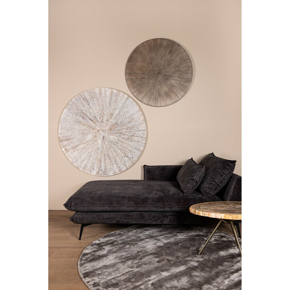 Wandpaneel aus MDF - Holz mit gerippter Struktur & rundem Design L – Zapp | PTMD - Esszett Luxury | Stilvolles Wohnen mit Charakter