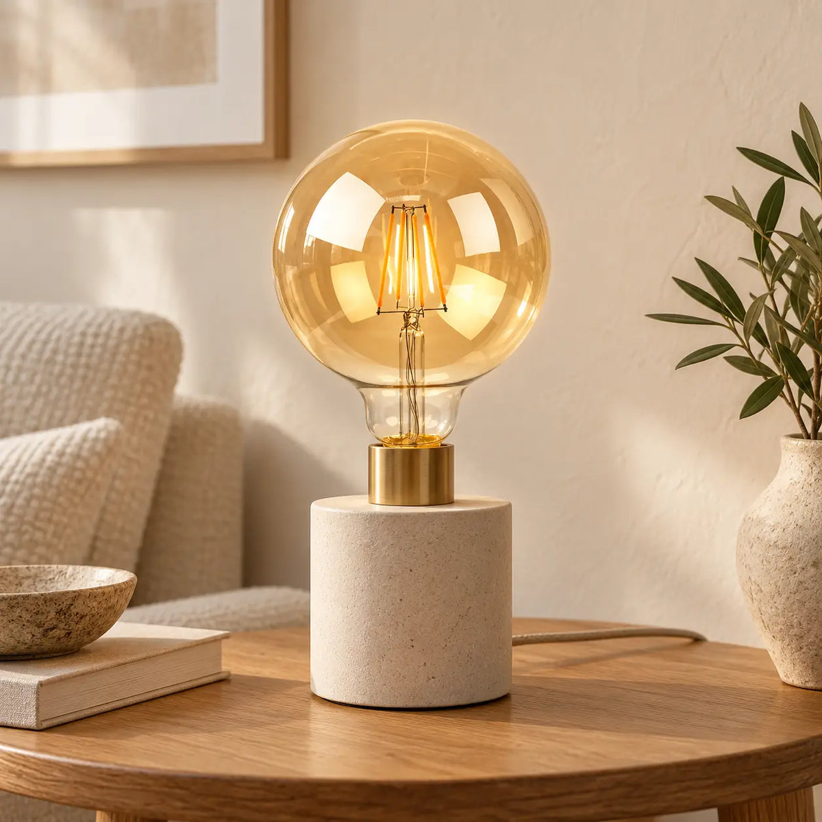 E27 LED filament bulb with spherical gold glass – Ball | PTMD