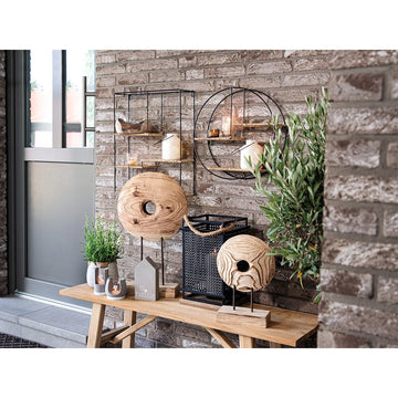 Windlicht – Metall Geflecht, Seil Griff, Rechteckige Form - Metall Geflecht | Gilde