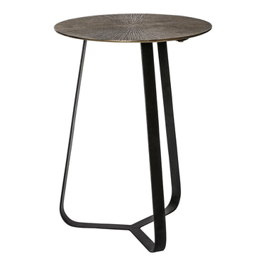 Couchtisch – Goldene Farbe, Aluminium Tischplatte, Eisen Gestell, S – Kae | PTMD