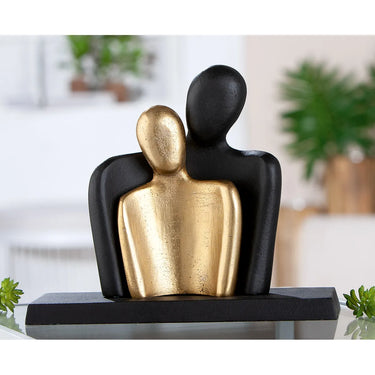 Skulptur – Paar Motiv, Abstrakte Figuren, Gold Schwarzer Kontrast - Couple | Gilde