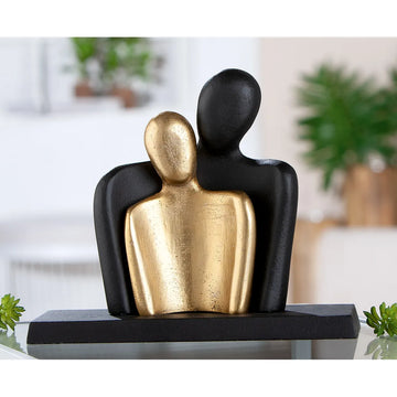 Skulptur – Paar Motiv, Abstrakte Figuren, Gold Schwarzer Kontrast - Couple | Gilde