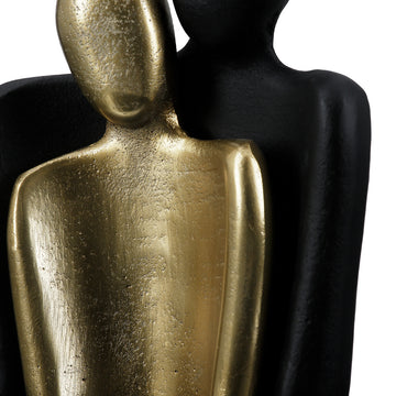 Skulptur – Paar Motiv, Abstrakte Figuren, Gold Schwarzer Kontrast - Couple | Gilde