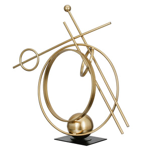 Skulptur – Abstrakte Form, Kreis Design, Goldene Metalloptik - Abstracto | Gilde
