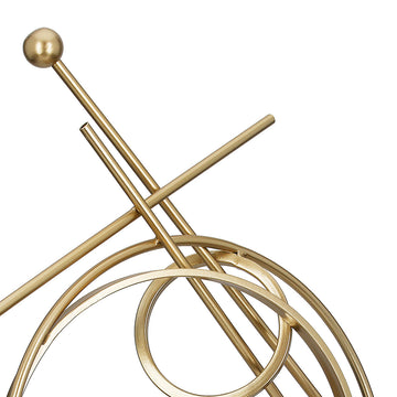 Skulptur – Abstrakte Form, Kreis Design, Goldene Metalloptik - Abstracto | Gilde