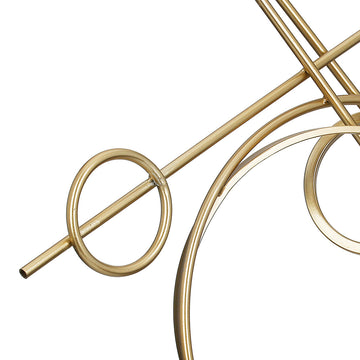 Skulptur – Abstrakte Form, Kreis Design, Goldene Metalloptik - Abstracto | Gilde