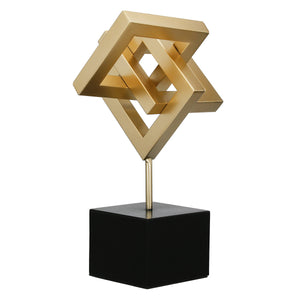 Dekoobjekt – Geometrisches Design, Verschlungene Form, Goldene Metalloptik - Connect | Gilde