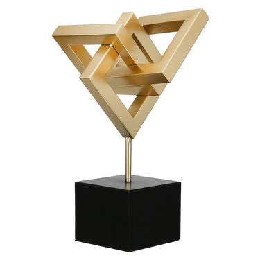 Dekoobjekt – Geometrisches Design, Verschlungene Form, Goldene Metalloptik - Connect | Gilde