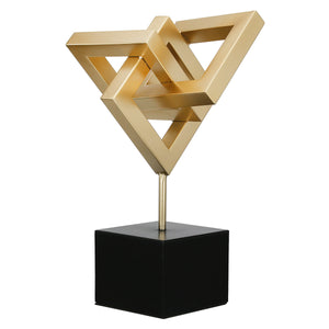 Dekoobjekt – Geometrisches Design, Verschlungene Form, Goldene Metalloptik - Connect | Gilde