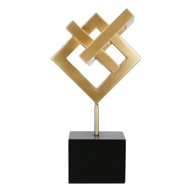 Dekoobjekt – Geometrisches Design, Verschlungene Form, Goldene Metalloptik - Connect | Gilde