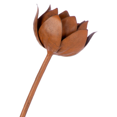 Gartenstecker – Gewischtes Metall, Blumen Design, Braune Oberfläche, 90cm Höhe - Fantasy | Gilde