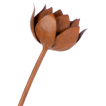 Gartenstecker – Gewischtes Metall, Blumen Design, Braune Oberfläche, 90cm Höhe - Fantasy | Gilde