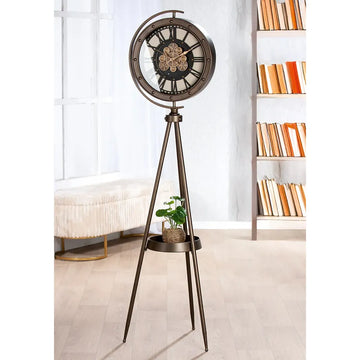 Standuhr – Kupferne Antikoptik, Metallfinish, Schwarze Akzente, 163 cm - Heritage | Gilde