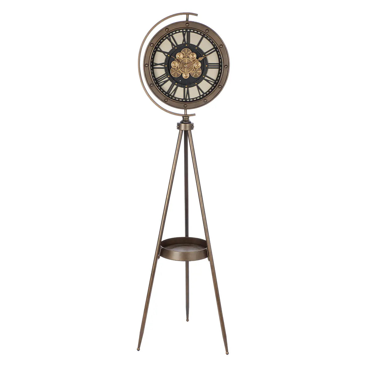 Standuhr – Kupferne Antikoptik, Metallfinish, Schwarze Akzente, 163 cm - Heritage | Gilde