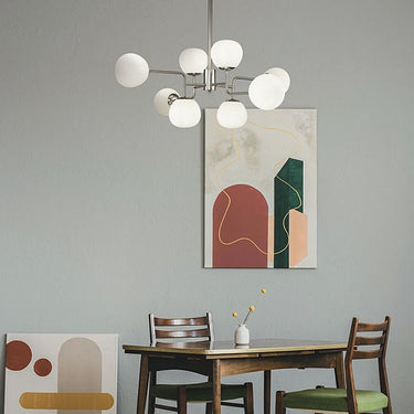 Pendelleuchte mit Opalglas - Diffusoren und Nickel - Finish im modernen Design – Erich | Maytoni - Esszett Luxury | Stilvolles Wohnen mit Charakter