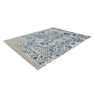 Teppich – Grau Schwarz, Jacquardgewebe, Baumwollmix 150 cm - River 120 | Kayoom