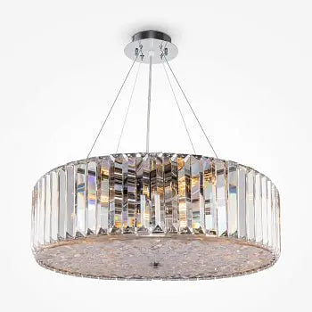 Deckenleuchte – Chrom Metall, Kristallschirm, 8× E27 Fassung, Ø53 cm, 60W Leistung - Recinto | Maytoni image