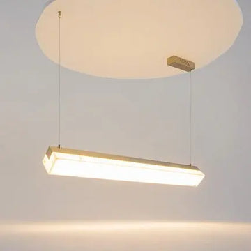 Pendant Lamp Brass Alabaster Diffuser Modern Design & LED Accent – Petra | Maytoni