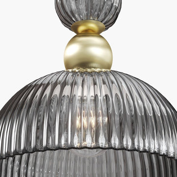 Pendelleuchte Goldfarbener Metallrahmen Rauchgrauer Glasschirm 2×E14 40 W – Antic | Maytoni - Esszett Luxury | Stilvolles Wohnen mit Charakter