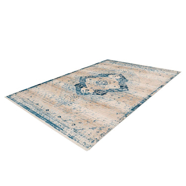 Teppich – Verwaschener Look, Orientalische Ornamente, Creme Blau, 120 x 170  cm - Baroque 525 | Kayoom