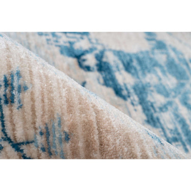 Teppich – Verwaschener Look, Orientalische Ornamente, Creme Blau, 160 x 230 cm - Baroque 525 | Kayoom