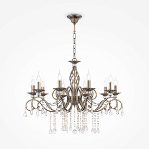 Chandelier metal frame & bronze fittings & ten E14 sockets – Grace | Maytoni