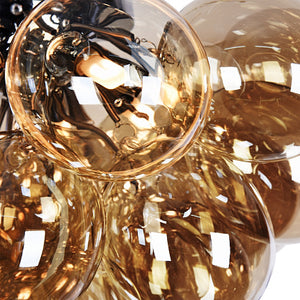 Ceiling light nickel-colored cognac glass shades 8×G9 – MOD112CL-08G | Maytoni