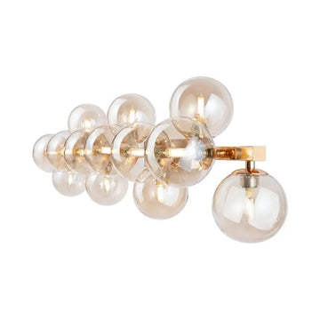 Wall lamp with gold-colored frame and amber glass shades – Dallas | Maytoni