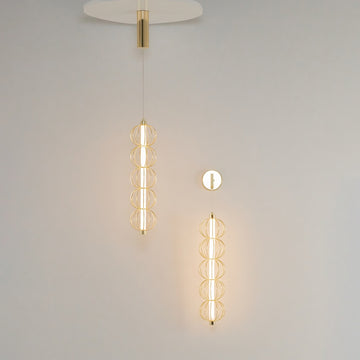 Pendant Lamp Golden Finish Dome Shade & Integrated LED – Golden Cage | Maytoni