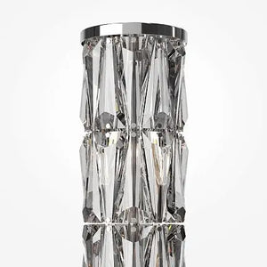 Table Lamp Cylindrical Clear Glass Shade Brass Base & Modern Design – Puntes | Maytoni