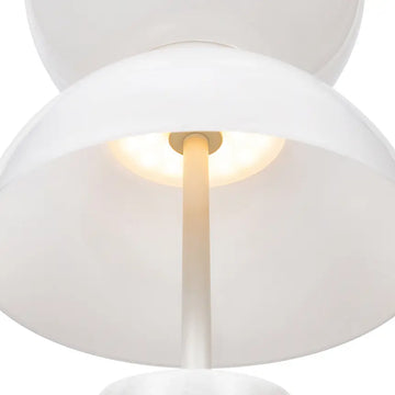 Table Lamp White Metal Marble Base & Glossy Glass Diffuser – Kyoto | Maytoni