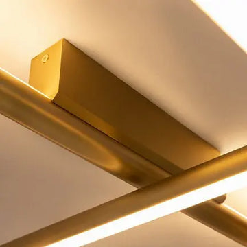 Gold ceiling light with integrated 50W LED 2250lm and warm white light – Radiance | Maytoni