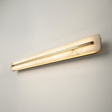 Wall light brass, satin finish, alabaster – Albatre
