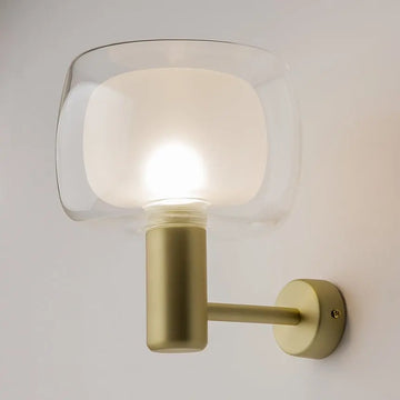 Gold Aluminium Wall Lamp with Double Glass Dome – Vision | Maytoni