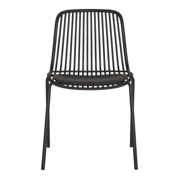 Garden chair – Polypropylene material, Stackable function, Black metal – Branson | House Nordic