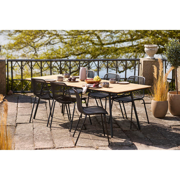 Garden chair – Polypropylene material, Stackable function, Black metal – Branson | House Nordic