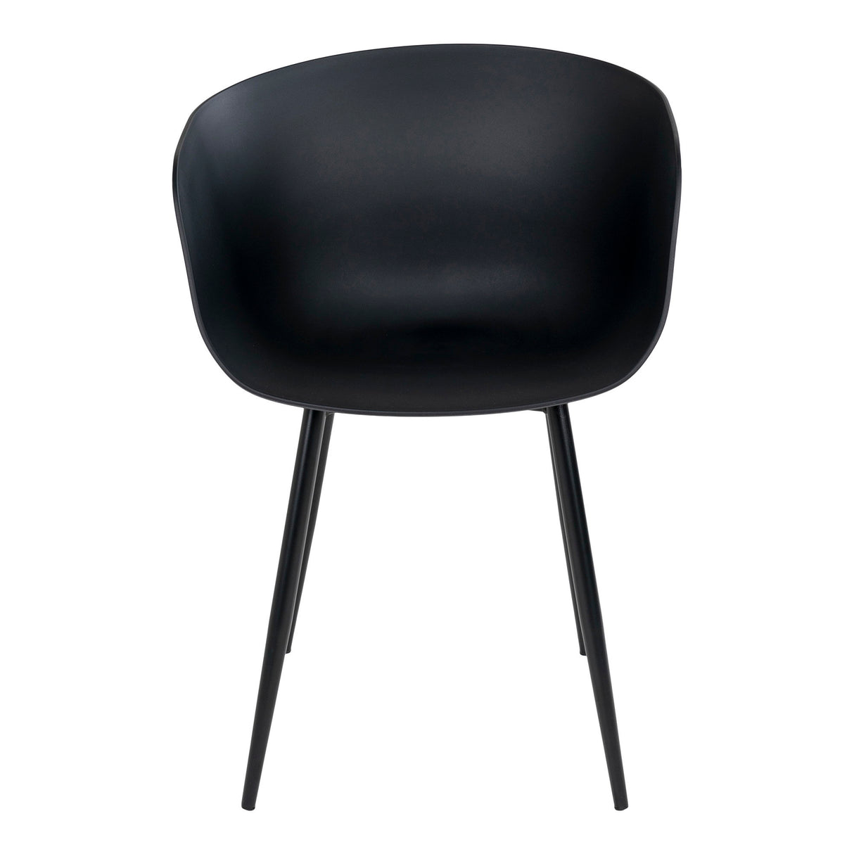 Esszimmerstuhl - Schwarz, PP-Kunststoff, schwarze Beine - Roda | House Nordic