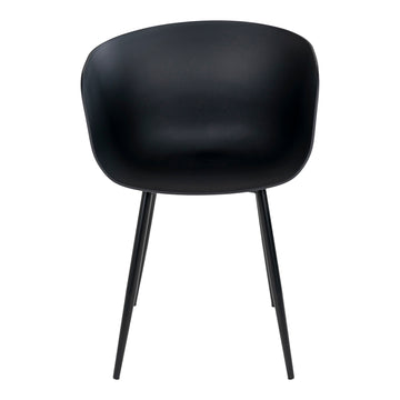Esszimmerstuhl - Schwarz, PP-Kunststoff, schwarze Beine - Roda | House Nordic