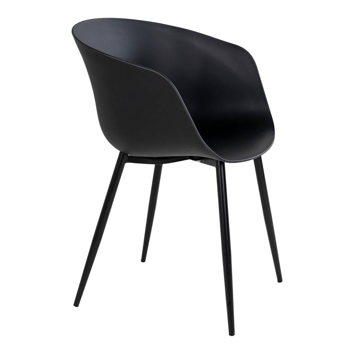 Esszimmerstuhl - Schwarz, PP-Kunststoff, schwarze Beine - Roda | House Nordic