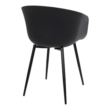 Esszimmerstuhl - Schwarz, PP-Kunststoff, schwarze Beine - Roda | House Nordic