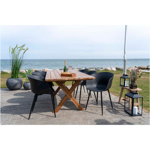 Esszimmerstuhl - Schwarz, PP-Kunststoff, schwarze Beine - Roda | House Nordic