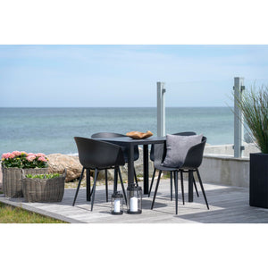 Esszimmerstuhl - Schwarz, PP-Kunststoff, schwarze Beine - Roda | House Nordic