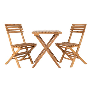 Café-Set – Teak natur, 2 Stühle, 1 Tisch - Cuenca | House Nordic