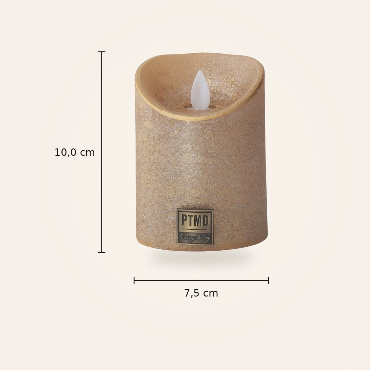 LED-Kerze S mit beweglicher Flamme und Timer-Funktion - batteriebetrieben | PTMD (Copy)